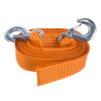 Трос буксировочный ленточный  5 т 5 м с крюками TOPAUTO Рострос Премиум 185ККС