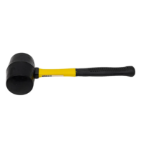 Киянка резиновая 550 г черная с фибергласовой рукояткой Biber 85399