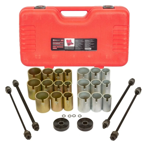 Набор инструментов для замены сайлентблоков, втулок и подшипников 26+2пр. FORCEKRAFT FK-933T1+2