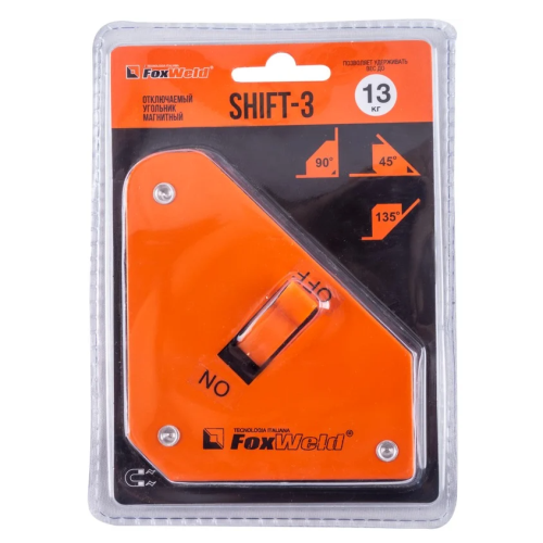 Магнитный угольник для сварки отключаемый до 13 кг Foxweld SHIFT-3 5387