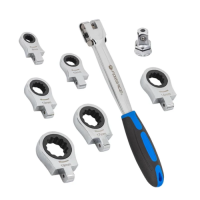 Набор ключей трещоточных со сменными храповыми головками 7 пр. Forsage F-T51215 60267