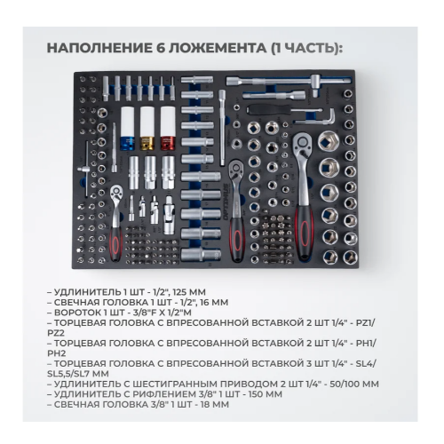 Тележка с набором инструмента 7 ящиков 298 предметов OPTIMUS