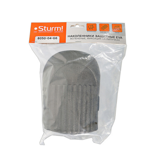 Наколенники защитные ЭВА вспененые, фиксация на липучках STURM 8050-04-G6