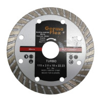 Диск алмазный отрезной (115х22.23х2 мм) Турбо Germaflex