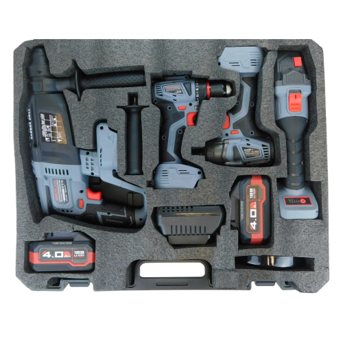 Набор электроинструмента 4 в 1 PROFIPOWER ProfiSet-4F18 (гайковерт, ушм, перфоратор, шуруповерт)