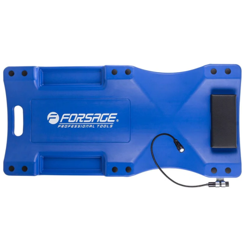 Лежак подкатной пластиковый с фонарем на гибком удлинителе 40