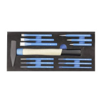 Ложемент молотки и выколотки 10 пр. HOGERT HT7G151