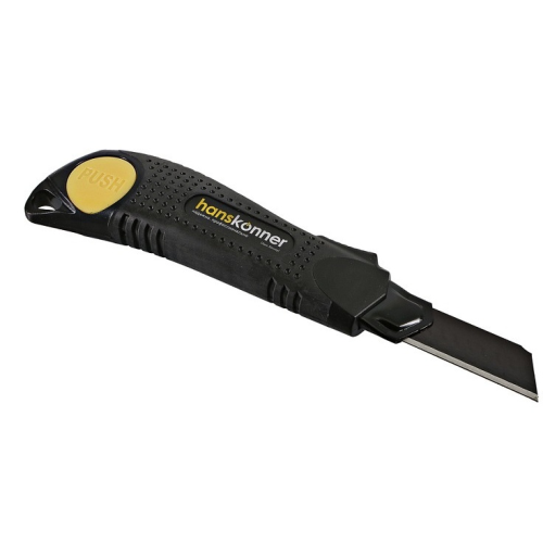 Нож 18 мм универсальный с выдвижными сменными лезвиями HANSKONNER HK1076-08-02