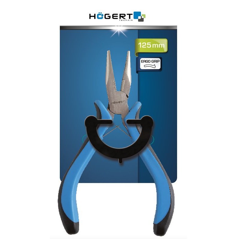 Длинногубцы 125 мм изогнутые, удлиненные HOGERT TECHNIK HT1P056 40392