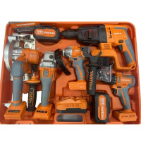 Набор электроинструмента 5 в 1 YAOTO 657253 (гайковерт, ушм, перфоратор, шуруповерт, пила)