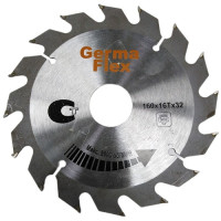 Диск пильный по дереву (160х32 мм; 16Т) GermaFlex победитовый