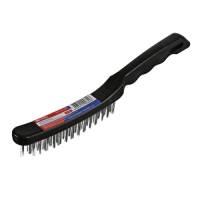Щетка ручная 3-рядная стальная с пластиковой ручкой СОЮЗ 9011-02-03С