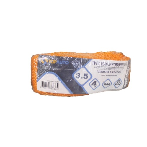 Трос буксировочный  3,5 т 4 м лента с крюками TOPAUTO Рострос 18242