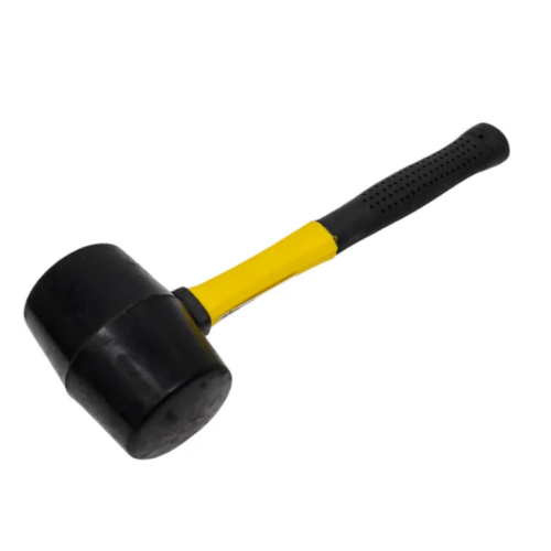 Киянка резиновая 550 г черная с фибергласовой рукояткой Biber 85399