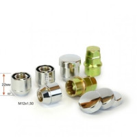 комплект секретных гаек м12*1,50*22 хром, конус, откр. с вращ. кольцом, 2 ключа matrix_Интернет-магазин ГАРО