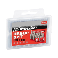 Набор бит SL5, 25 мм 20 пр. MATRIX 11301