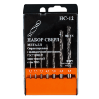 Набор сверел по металлу  7 пр. (1,6-8,5 мм) НС №12 ТомскИнструмент 0007909
