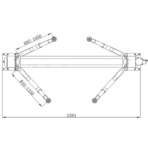 Подъёмник 2-х стоечный с нижней синхронизацией 4 т ТЕМП T4М 380V C (380В)