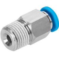 фитинг прямой 4 цанговый с резьбовым герметиком внешняя 1/8" festo qsm-1/8-4_Интернет-магазин ГАРО