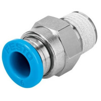 фитинг прямой 6 цанговый с резьбовым герметиком внешняя 1/4" festo qs-1/4-6_Интернет-магазин ГАРО
