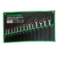 Набор ключей комбинированных трещоточных 14 пр. 8-24 мм SATDFRO