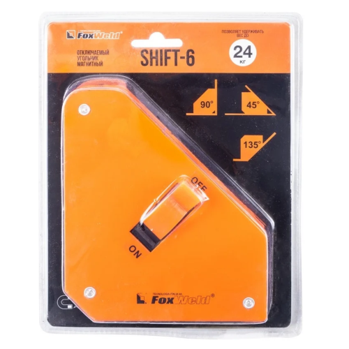 Магнитный угольник для сварки отключаемый до 24 кг Foxweld SHIFT-6 5388
