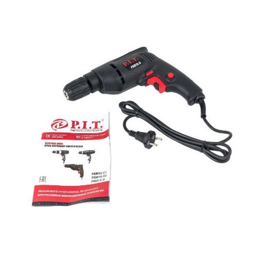 Дрель (500 Вт, 0-3000 об/мин, 10 мм ) P.I.T. PBM10-D