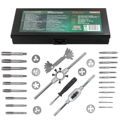 Набор метчиков и плашек  32 предмета Rock Force RF-M032-1 48308