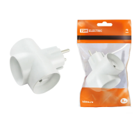 Тройник 3x2П 16А 250B белый TDM SQ1806-0041