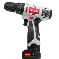 Аккумуляторная дрель-шуруповерт (24 В, 2 А/ч, 1400 об/мин) Ресанта ДА-24-2ЛК-У 75/14/8_1