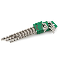 набор ключей г-обр.torx удлиненные с отверстием tт10-50 (9 пр.) hans 16752-29th_Интернет-магазин ГАРО