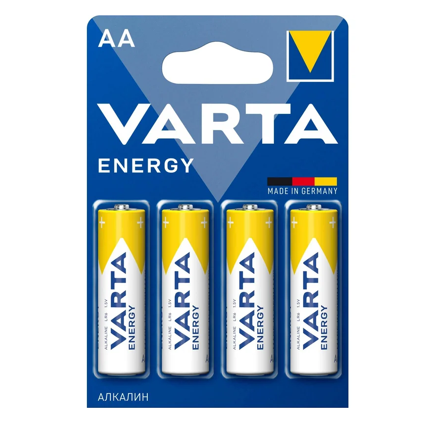 Батарейка LR6 AA BL4 Alkaline 1.5V VARTA ENERGY (4106) 4106213414