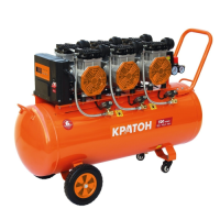 Компрессор воздушный безмасляный (432 л/мин, 100 л/бак, 230 В) КРАТОН AC-720-100-OFHS