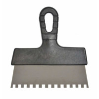 85719 Шпатель стальной, 85*120 квадратный зуб 6*6, деревю держатель