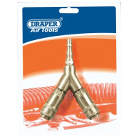 Тройник быстроразъем-штуцер-быстроразъем DRAPER