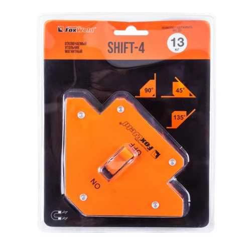 Магнитный угольник для сварки отключаемый до 13 кг Foxweld SHIFT-4 5389