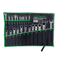 Набор ключей комбинированных трещоточных с шарниром 22 пр. SATDFRO