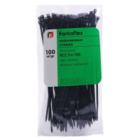 Стяжка пластиковая 150х2.5 мм, нейлон, 100 шт Fortisflex 03133