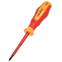 отвертка диэлектрическая крестовая pz1х80 мм 1000 в tolsen tools 38010_Интернет-магазин ГАРО