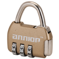 Замок навесной кодовый АЛЛЮР ВС1К-35/4 золото 3457