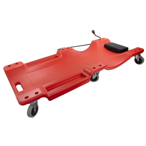 Лежак подкатной пластиковый с фонарем на гибком удлинителе 40