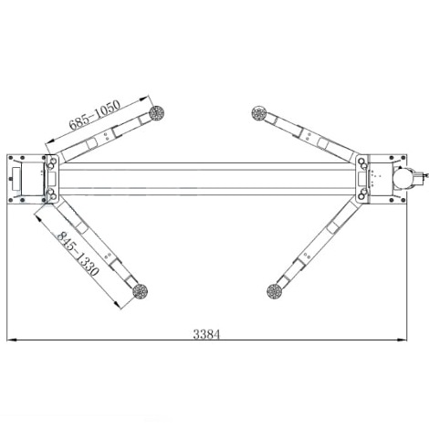 Подъёмник 2-х стоечный с нижней синхронизацией 4 т ТЕМП T4М 220V C (220В)