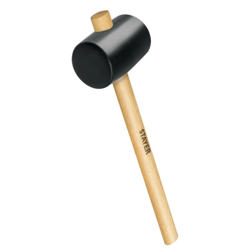Киянка резиновая 450 г черная с деревянной рукояткой STAYER 20505-65