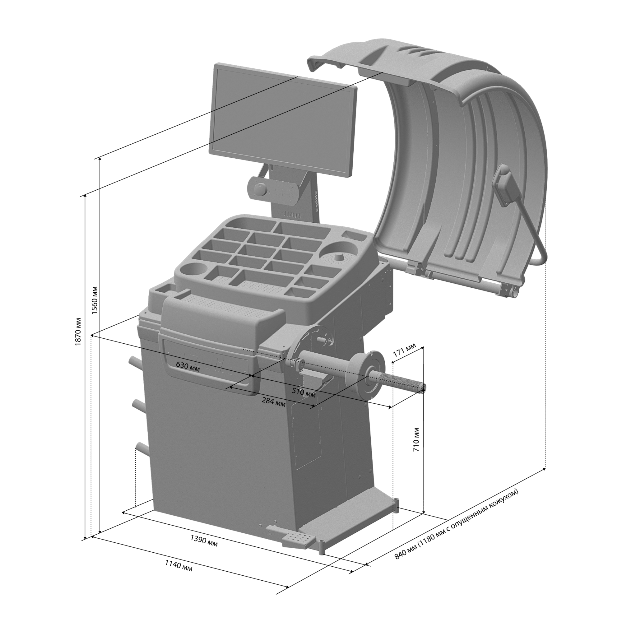 Балансировочный станок SIVIK ГЕЛИОС СБМП-60/3D Plus  (УЗ, ТЛУ)